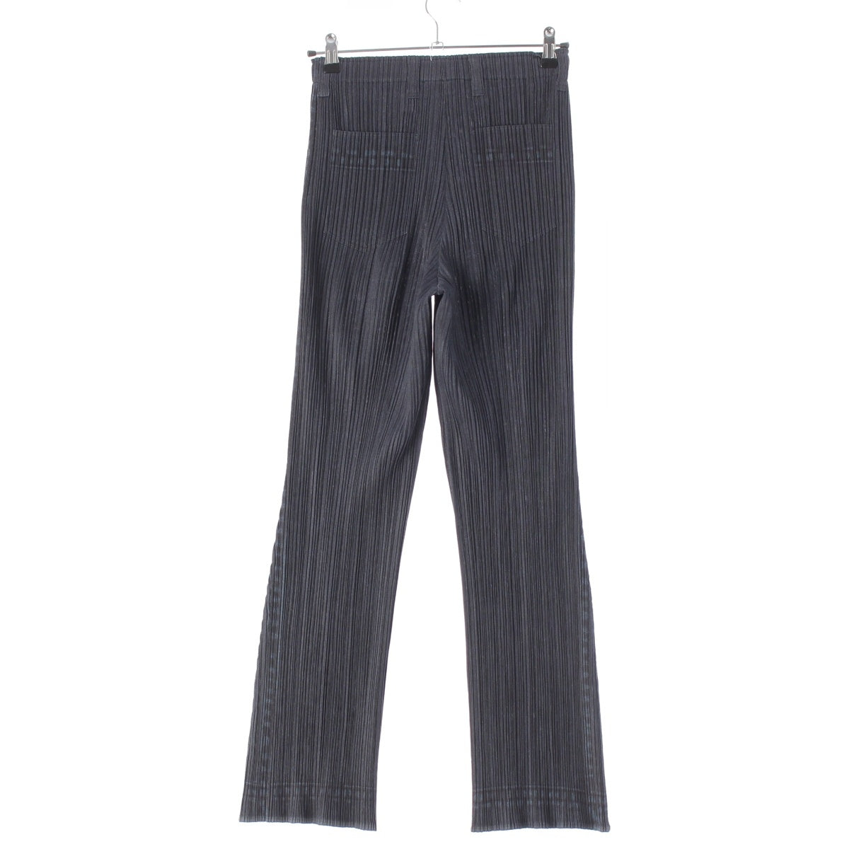 PLEATS PLEASE ISSEY Pleated Transfer Semi-Flare Pants PP14-JF264 Navy 3