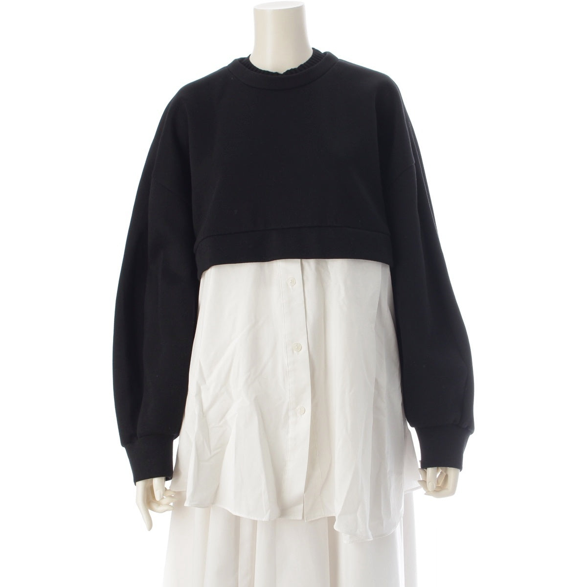 Nagon stance Layered shirt pullover tops 470IA880-2161 Black White M