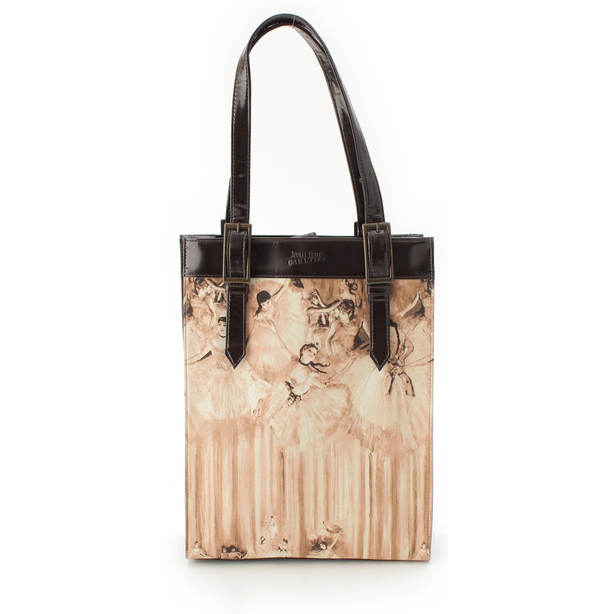 JEAN-PAUL GAULTIER Logo print all-over pattern tote bag Handbag Brown