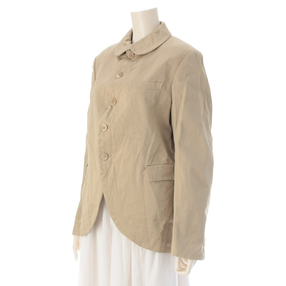COMME des GARCONS COMME des GARCONS cotton CommeCom Wrinkles processed round collar Jacket RO-J022 beige L