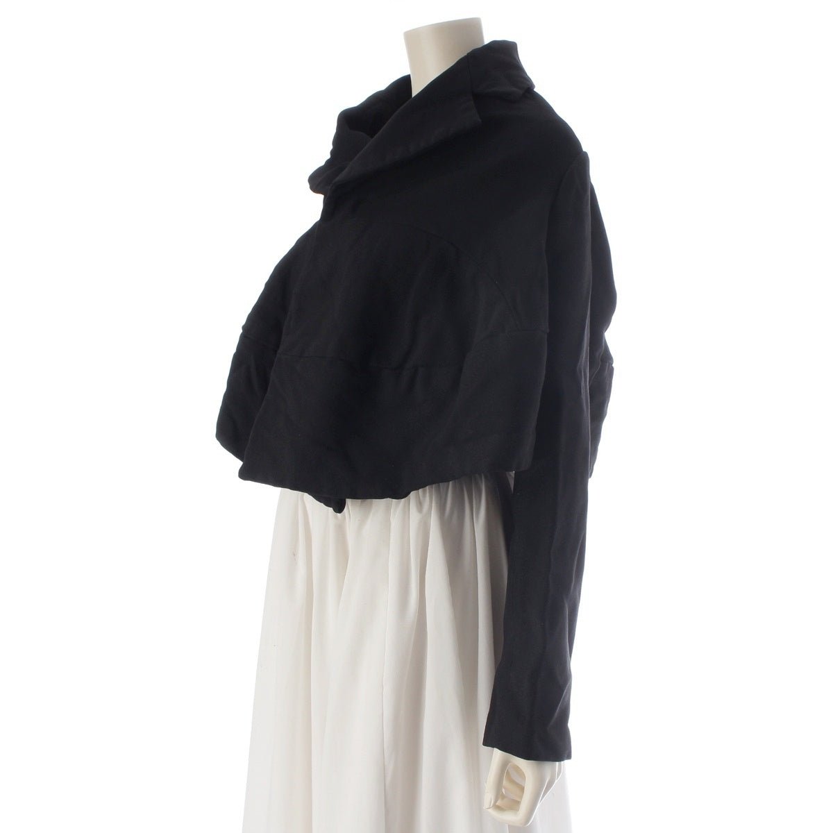 COMME des GARCONS polyester Polyester felted fabric, modified shape, three-dimensional jacket poncho outer GK-J030 black XS