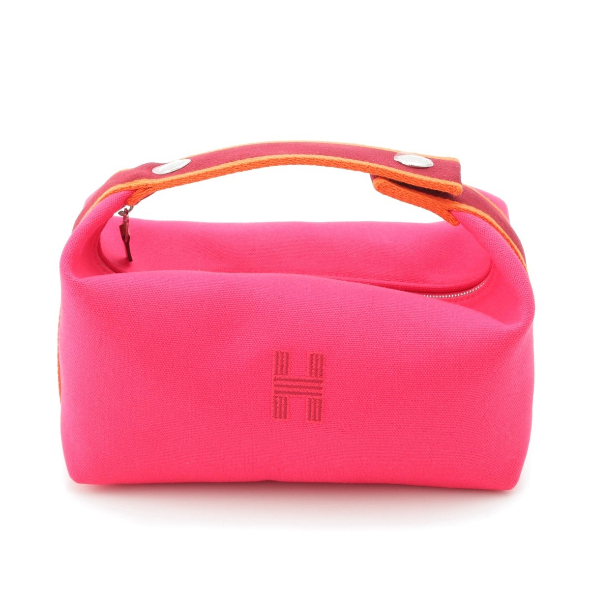 HERMES Brid a black Towar H Pouch hibiscus PM