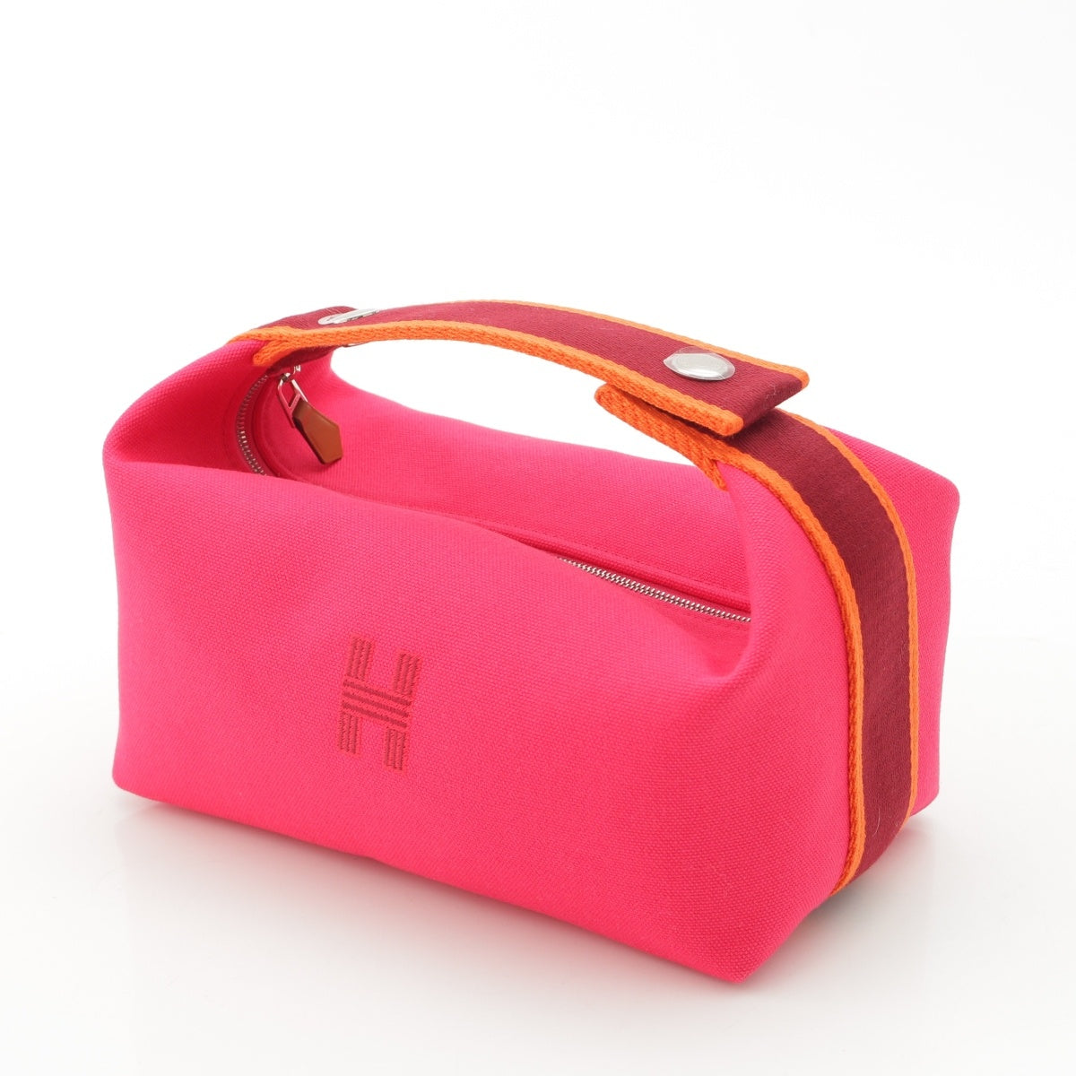 HERMES Brid a black Towar H Pouch hibiscus PM