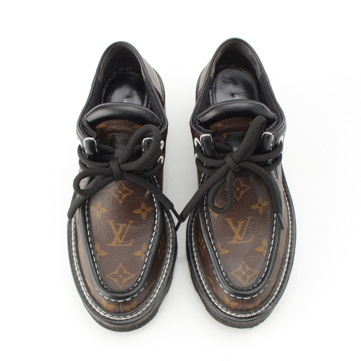 LOUIS VUITTON LV Beaubourg Monogram Derby Tyrolean shoes MA0169 Brown 37