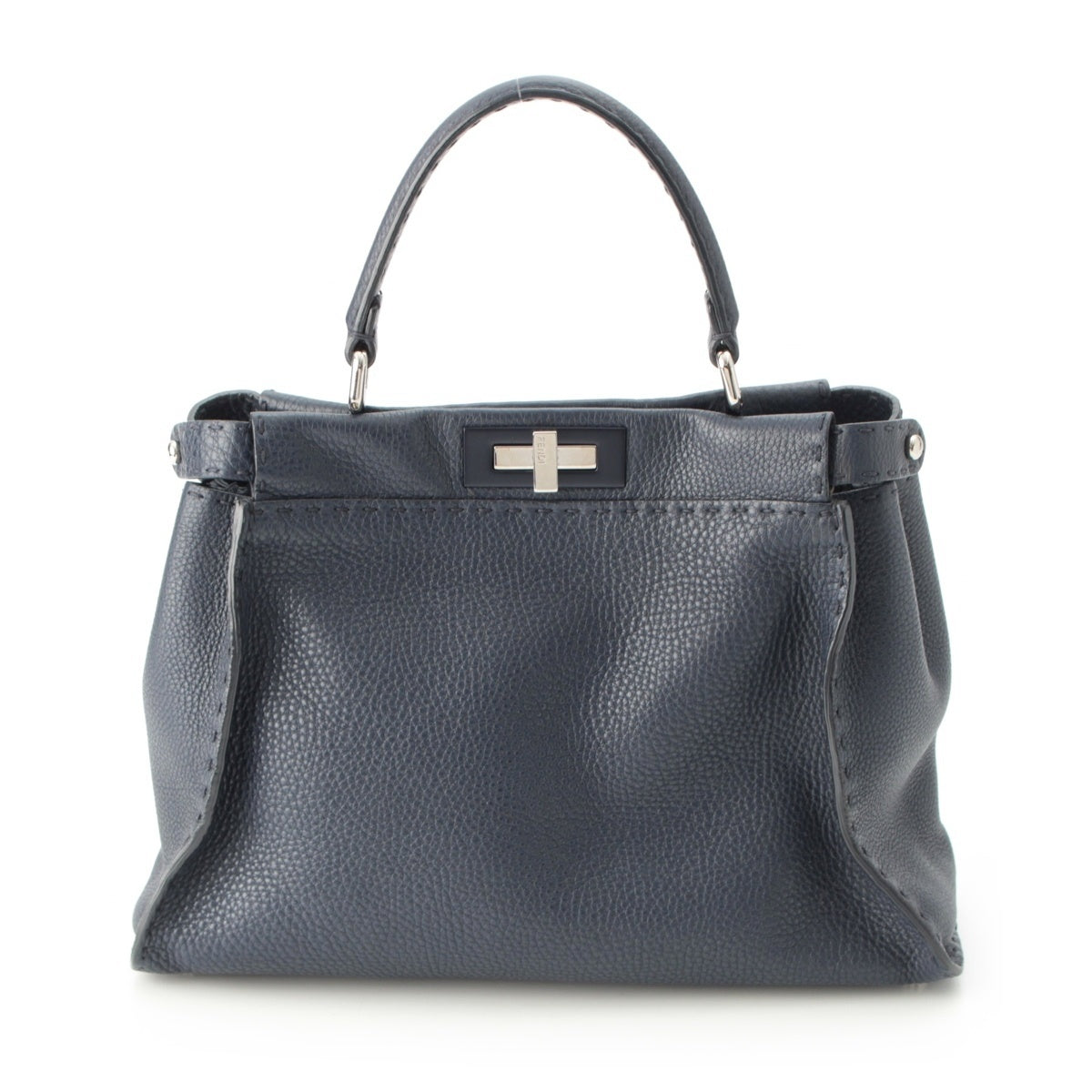 FENDI Celeria Peekaboo leather regular Handbag Navy