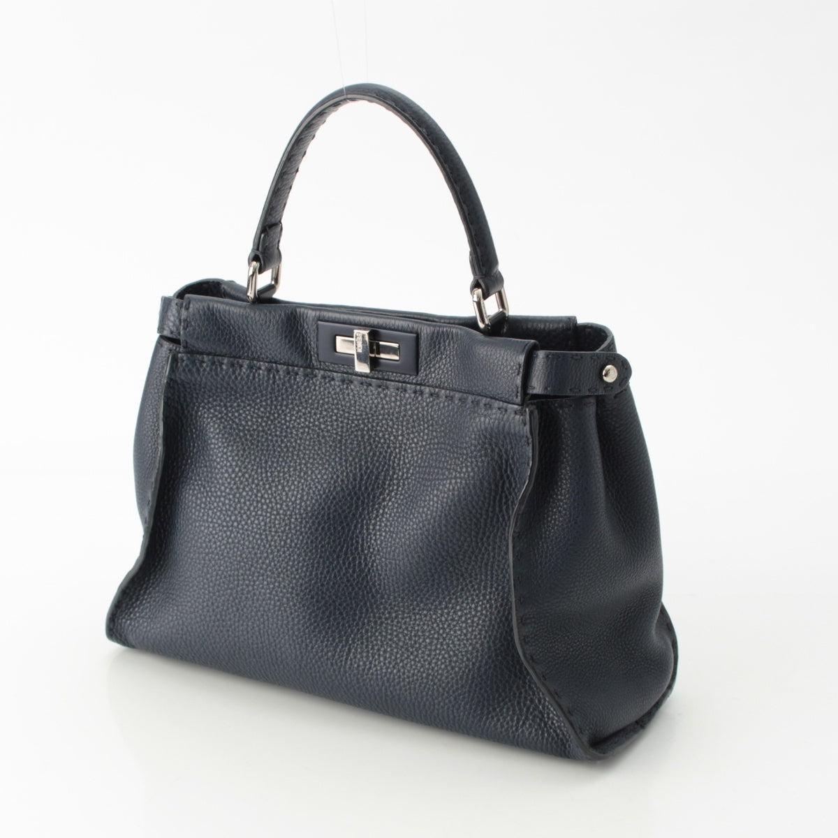 FENDI Celeria Peekaboo leather regular Handbag Navy