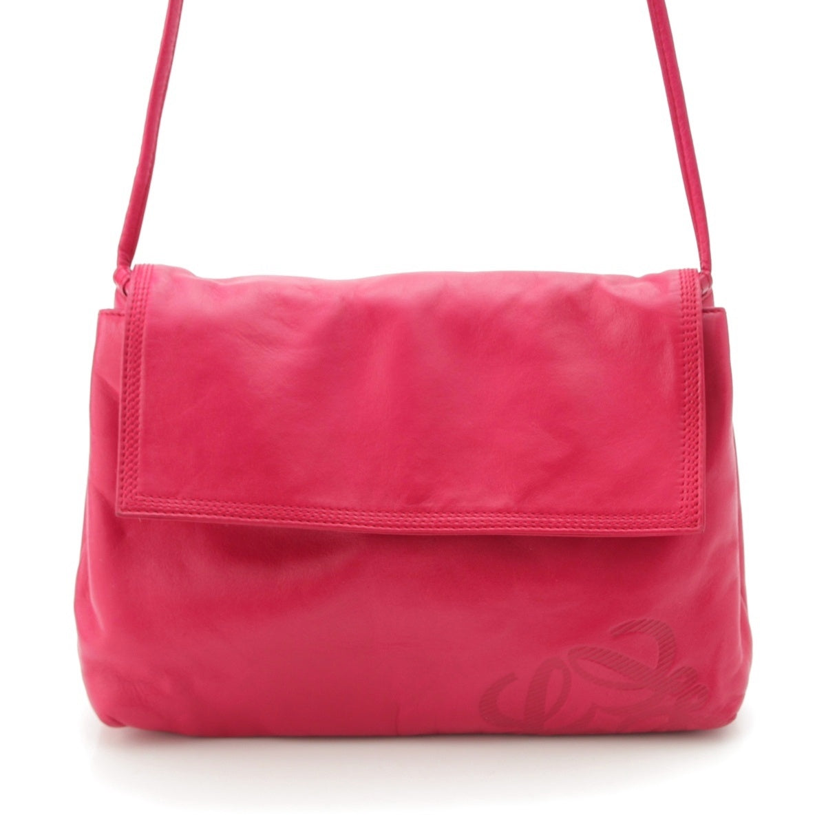 LOEWE Nappa leather Anagram logo embossed Shoulder Bag pink