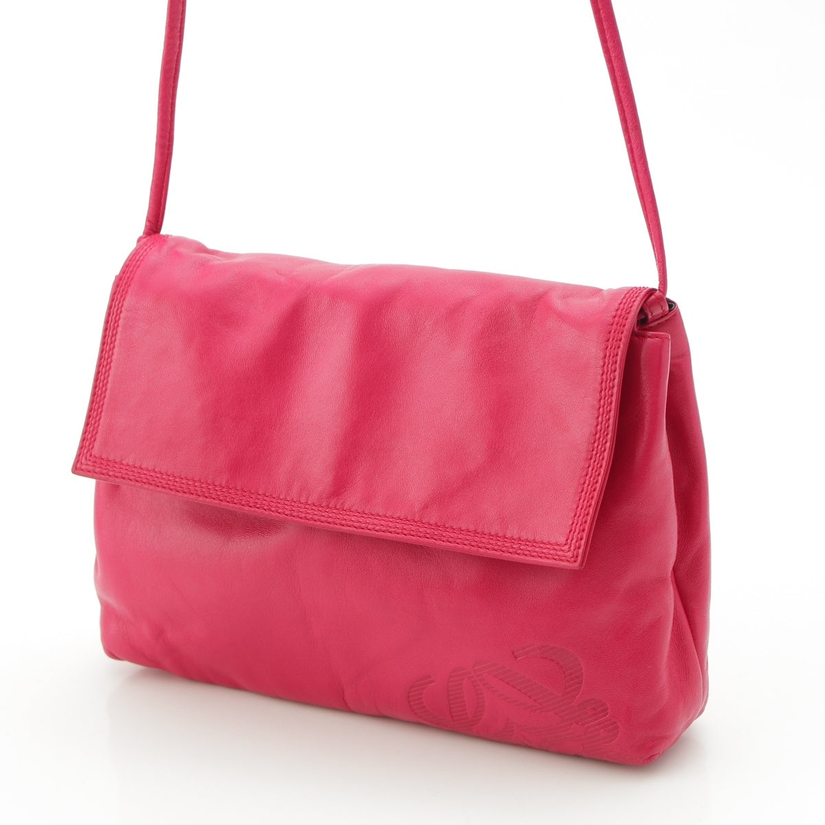 LOEWE Nappa leather Anagram logo embossed Shoulder Bag pink