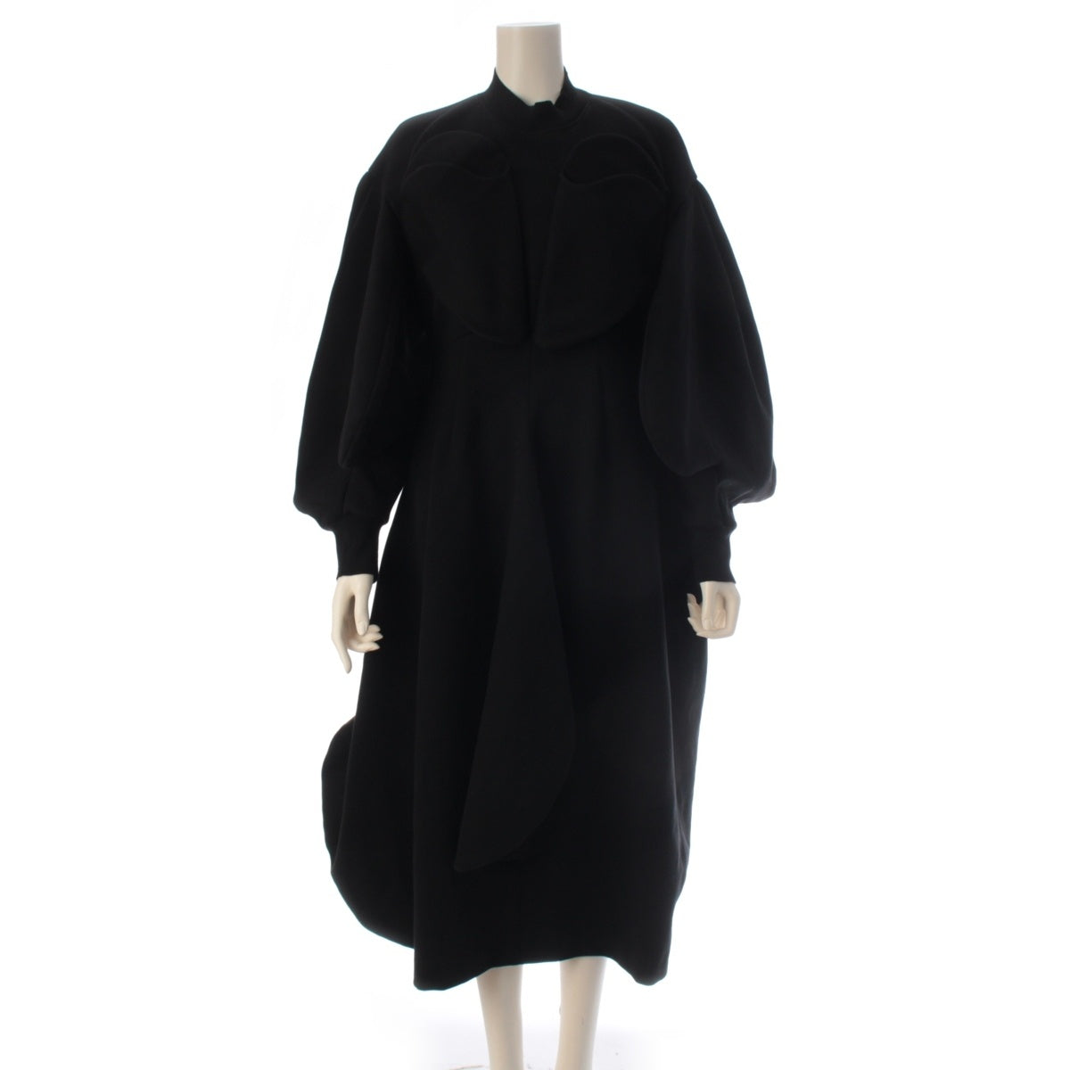 ENFOLD cotton Cardboard dress one piece 300FS533-0390 black 38
