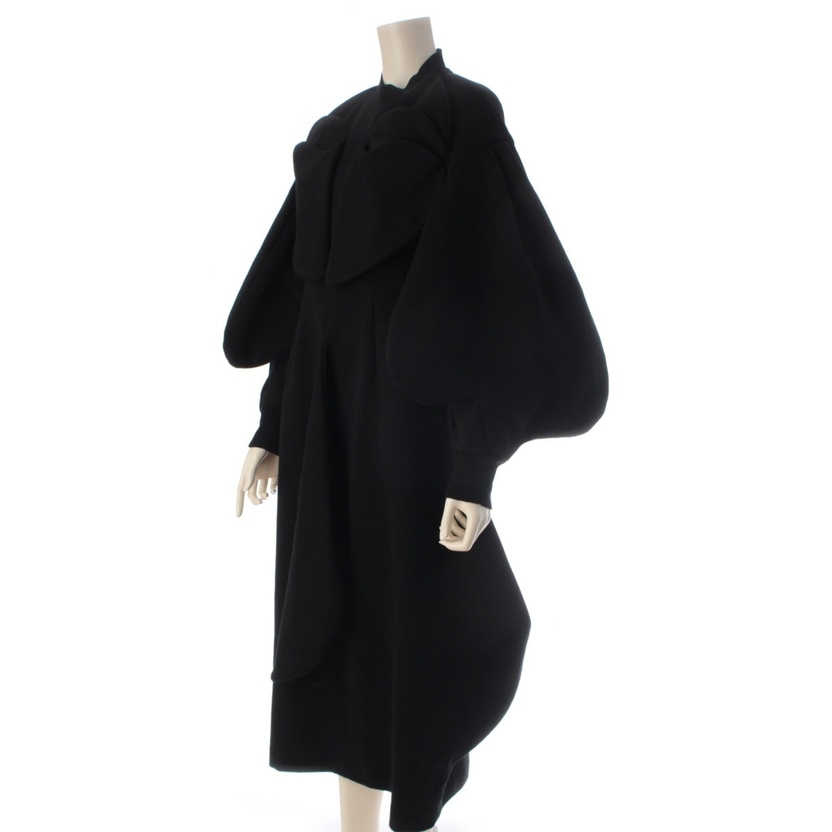 ENFOLD cotton Cardboard dress one piece 300FS533-0390 black 38