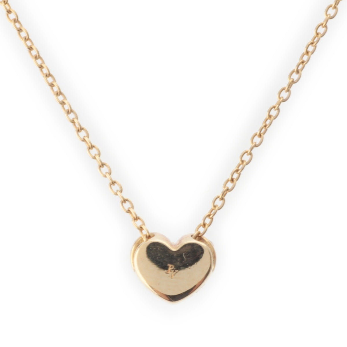 Ponte Vecchio Diamond Heart Necklace jewelry K18 0.25ct gold 2.8g