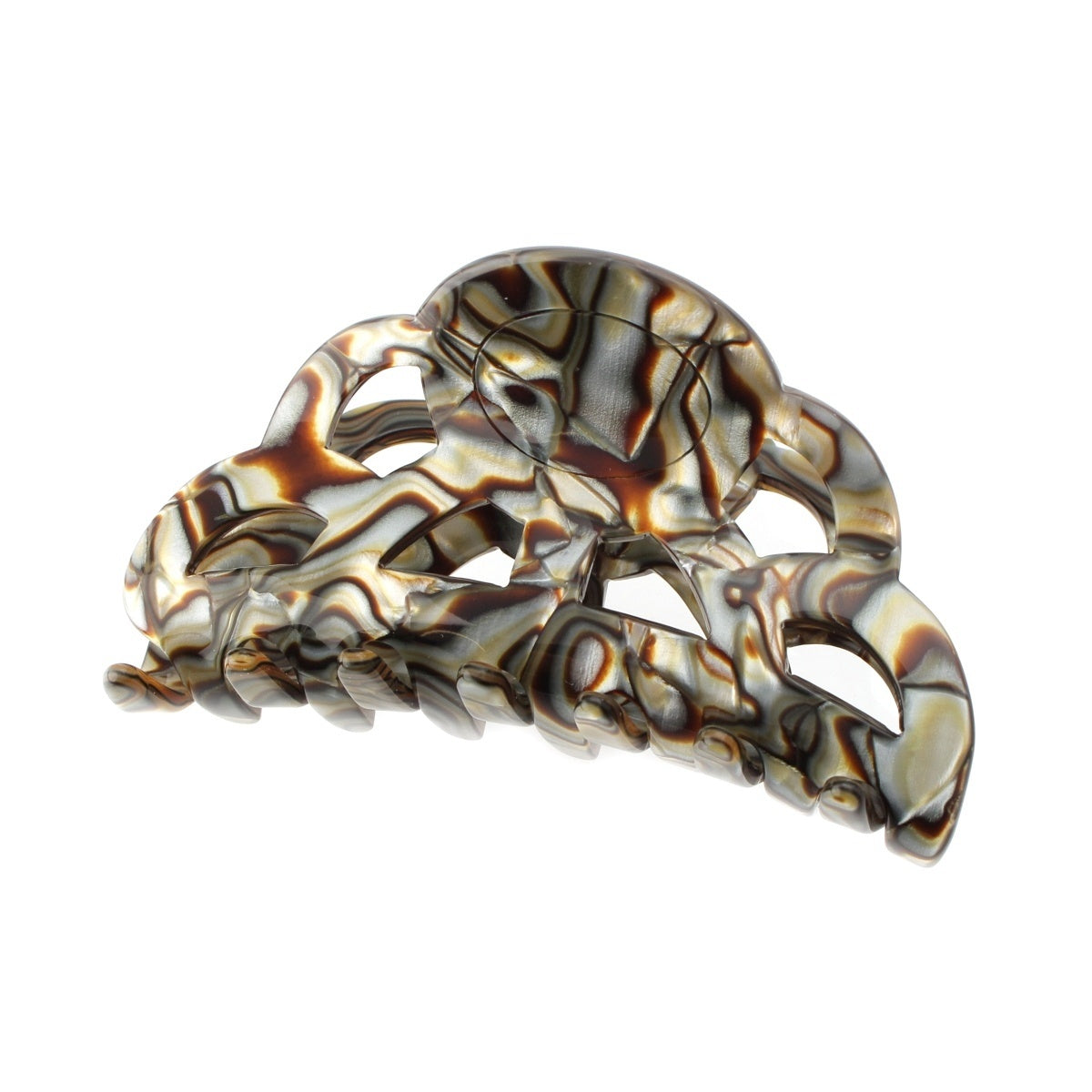 Alexandre de Paris Chandelier Hair Clip (Handmade) Fashion accessories ONYX Marble multicolor S