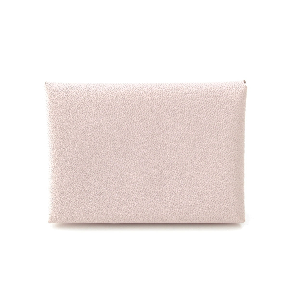 HERMES Calvi duo Chevre Misol Coin case SilverMetal Card Case mauve pail