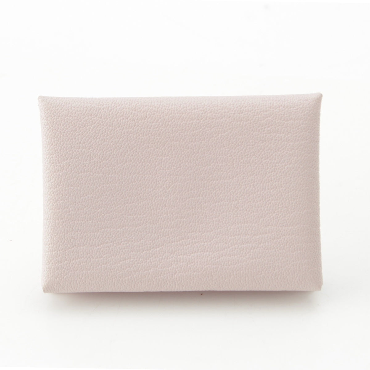 HERMES Calvi duo Chevre Misol Coin case SilverMetal Card Case mauve pail