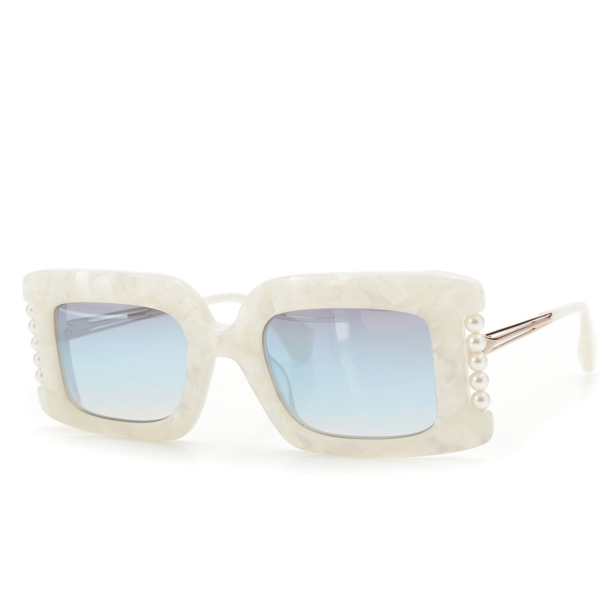 Vivienne Westwood plastic Pearl decoration sunglasses VW5056 white