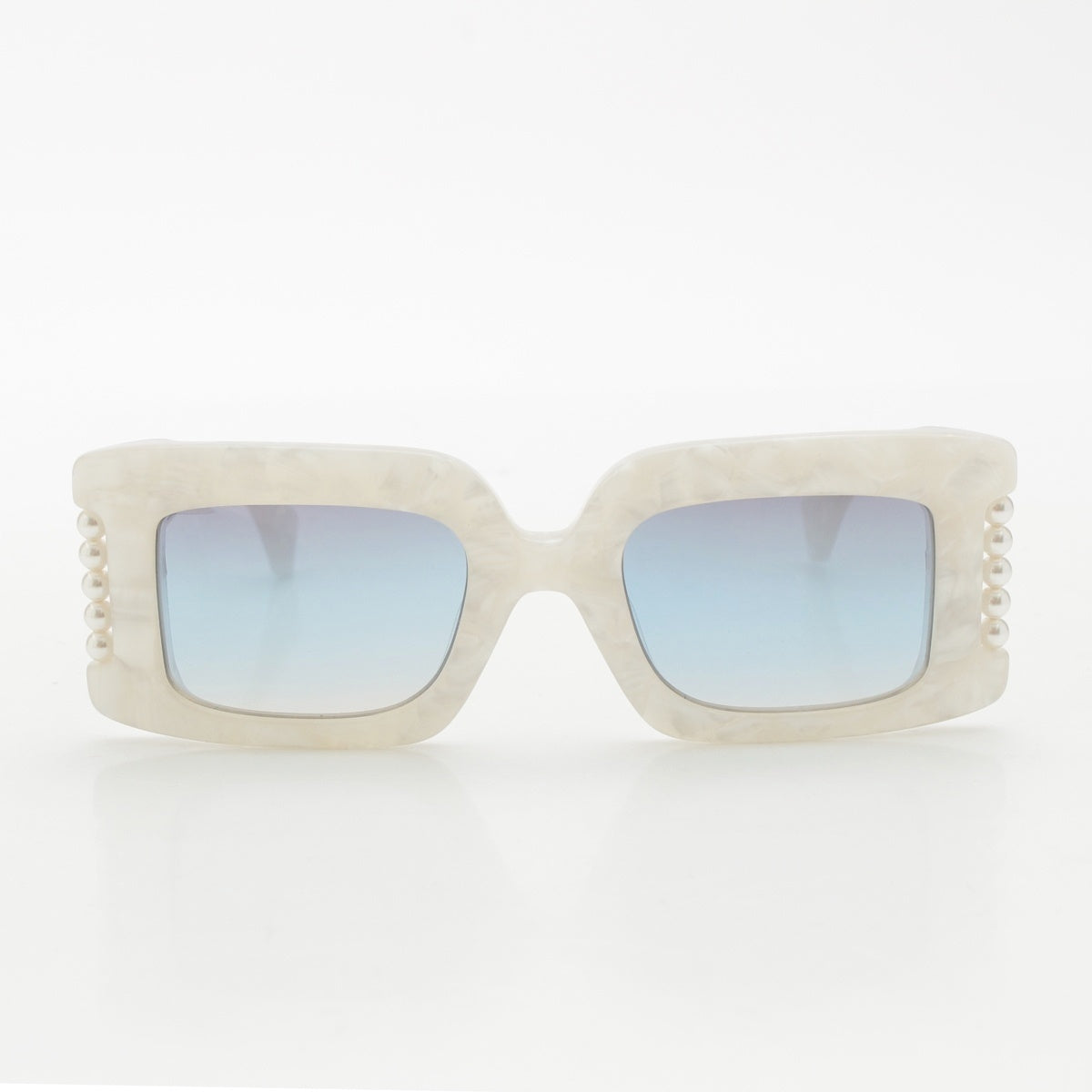 Vivienne Westwood plastic Pearl decoration sunglasses VW5056 white