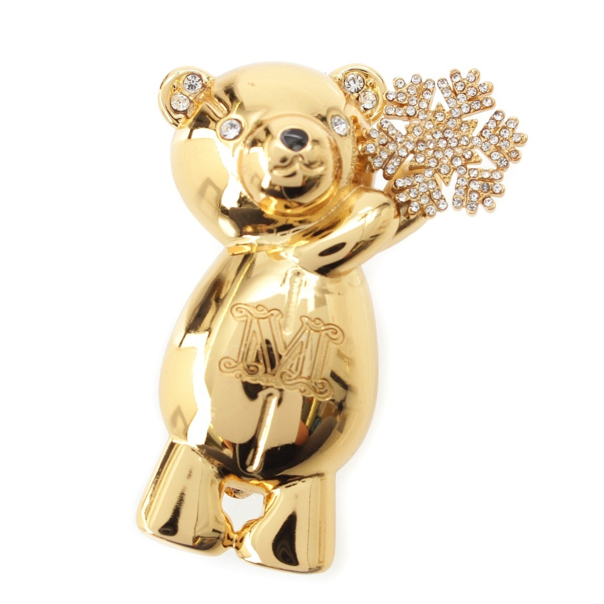 MAX MARA Rhinestone TEDDYBROOCH SHINY Brooch 4756025206 gold