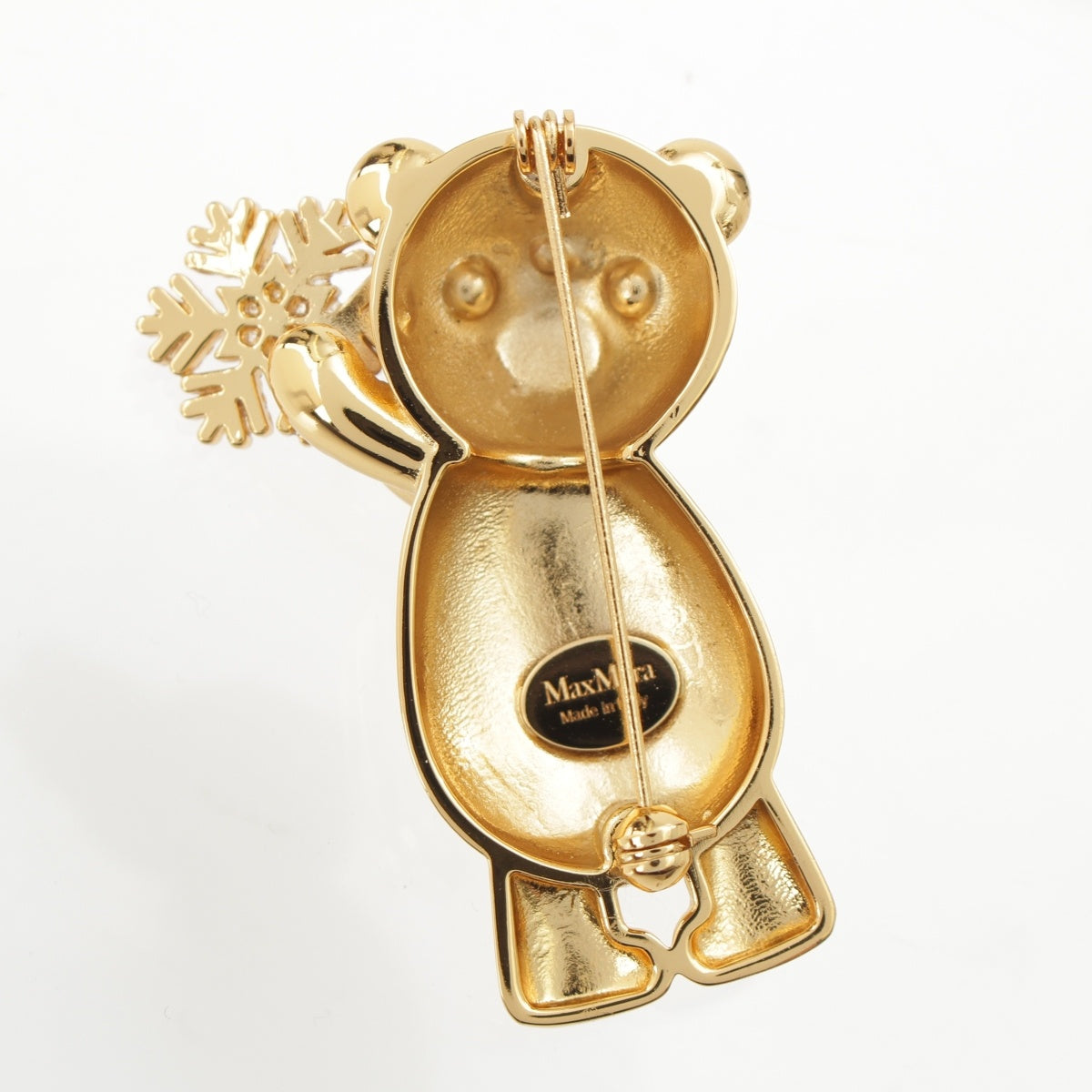 MAX MARA Rhinestone TEDDYBROOCH SHINY Brooch 4756025206 gold