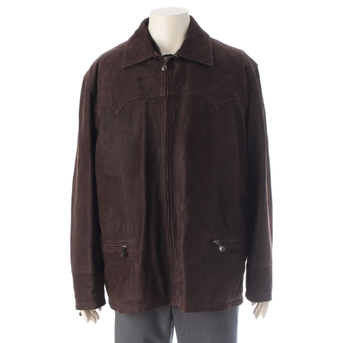 VERSACE leather Jacket Includes inner lining *Personalized name included Brown 50