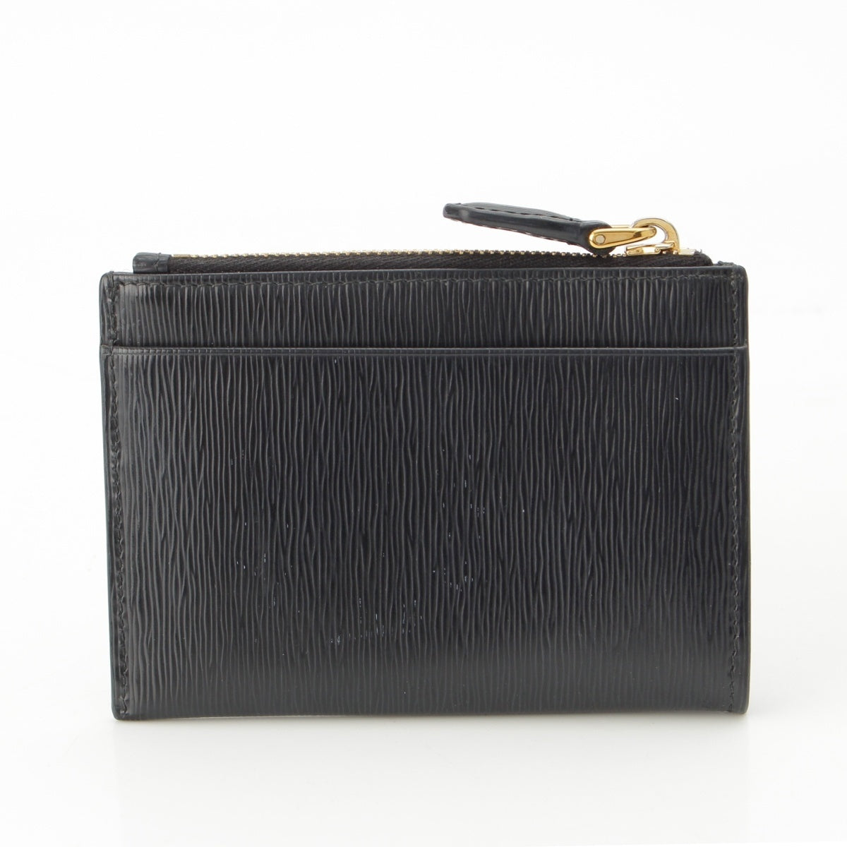 PRADA leather Logo Coin Case Card Case black