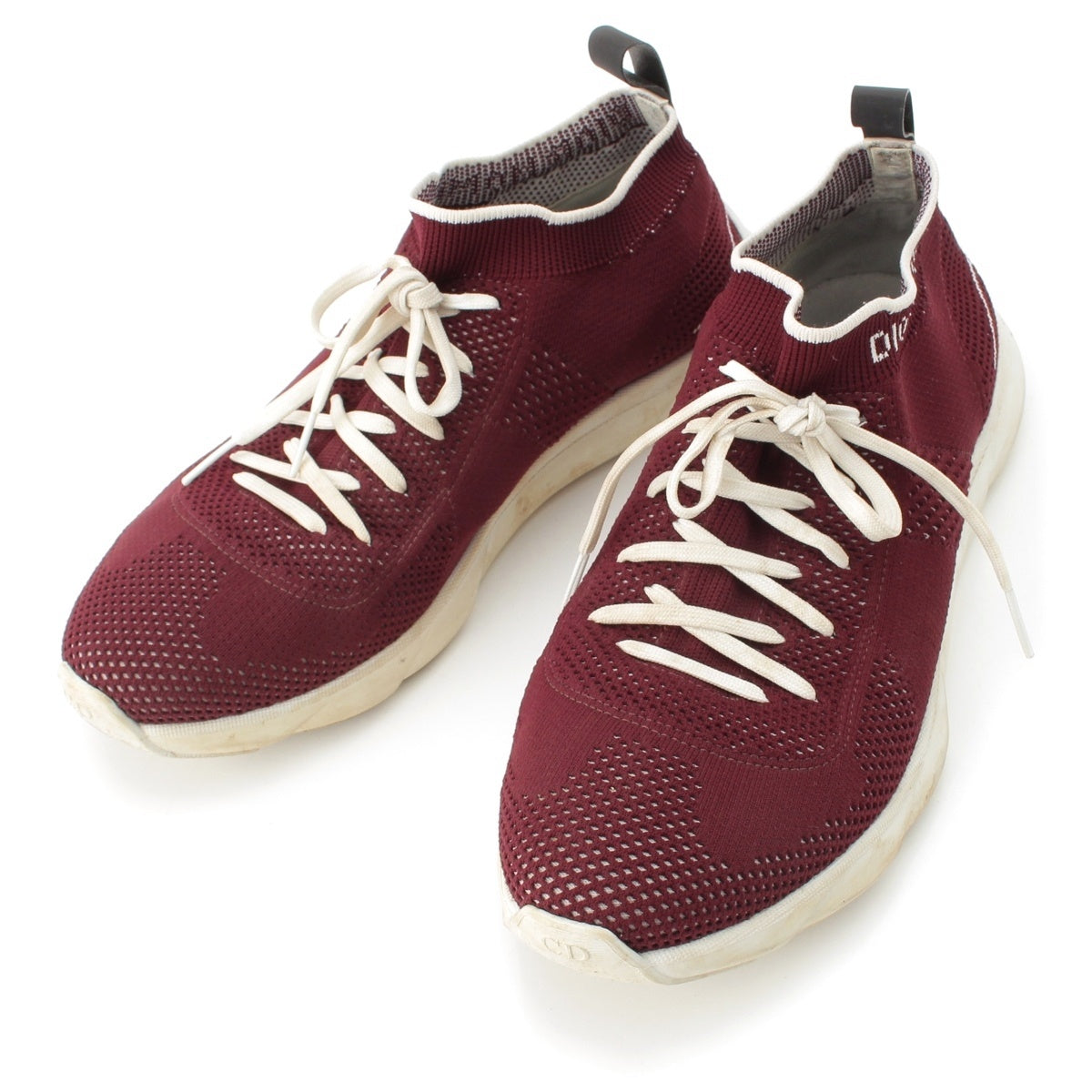 DIOR HOMME Technical knit low-cut sneakers shoes 3SN232YAE Bordeaux 41