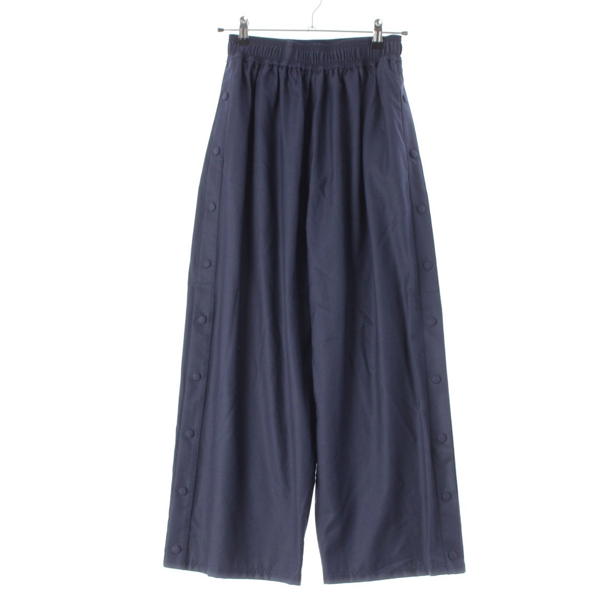 LOEWE wool Side Button Wide Pants S540Y04W02 Navy XS
