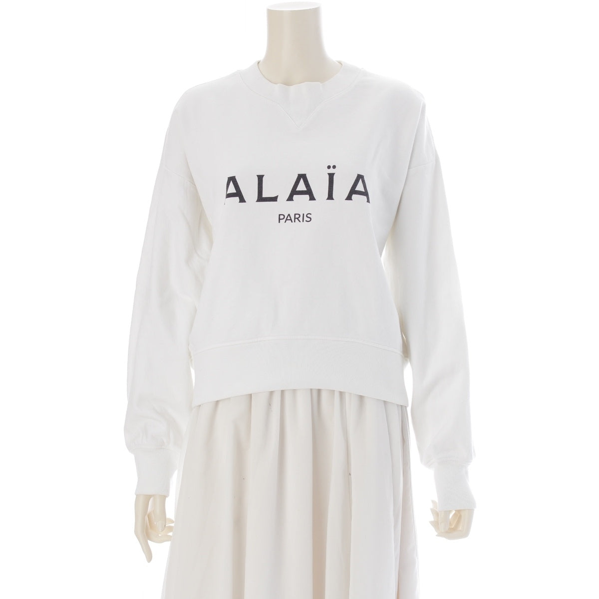 Alaia cotton logo sweat AA9H03001J021 white 36