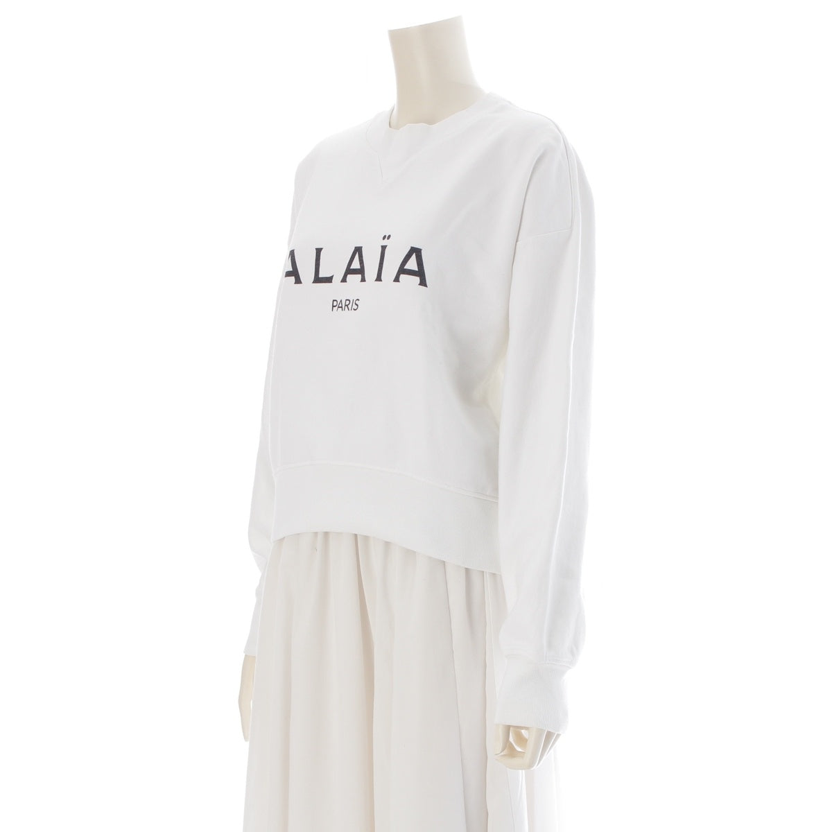 Alaia cotton logo sweat AA9H03001J021 white 36