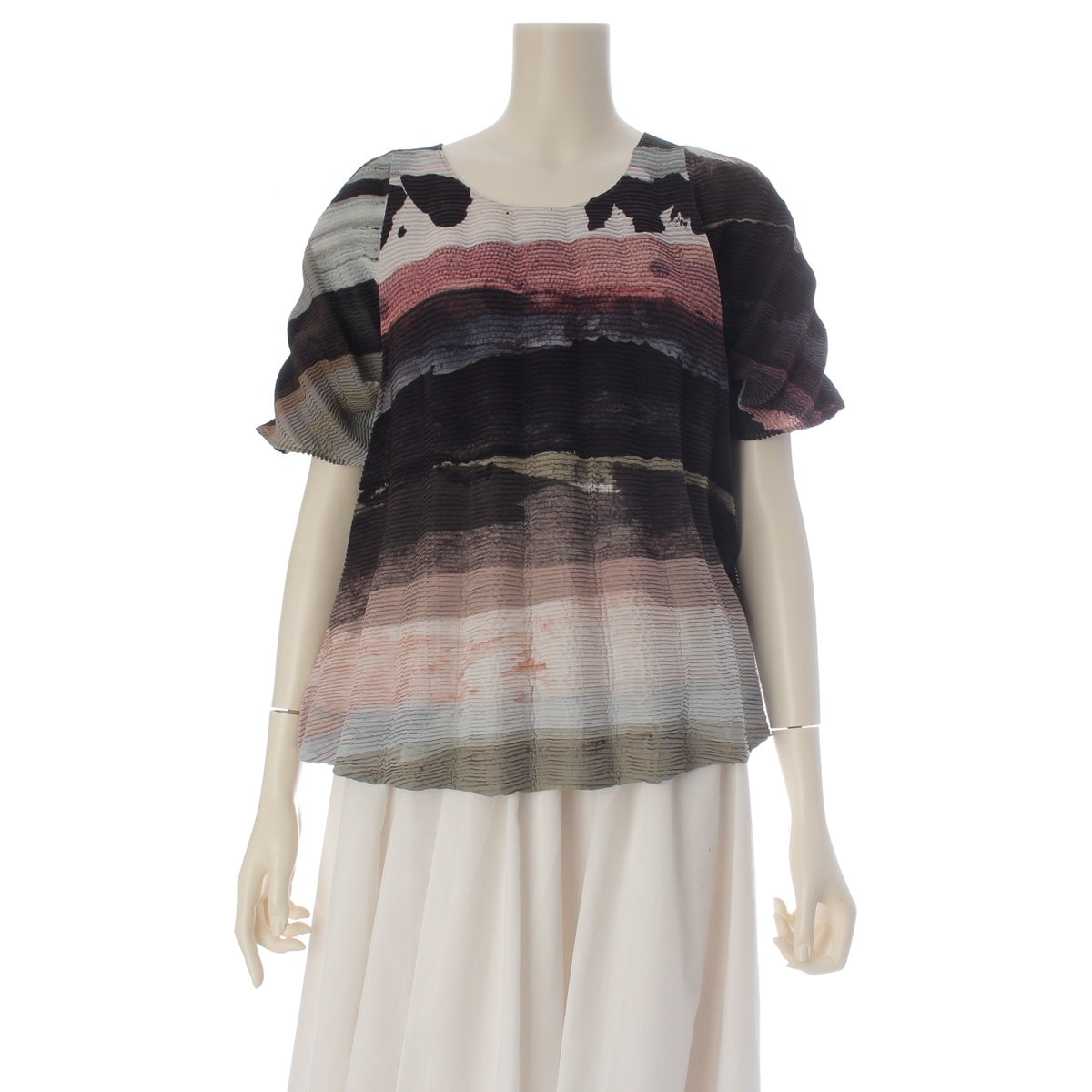 ISSEY MIYAKE polyester 3D Panorama Pleated Panorama Short Sleeve Cut IM02FJ671 multicolor 2