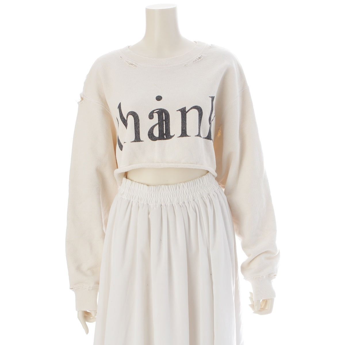 GUCCI cotton cropped sweat tops 636058 white