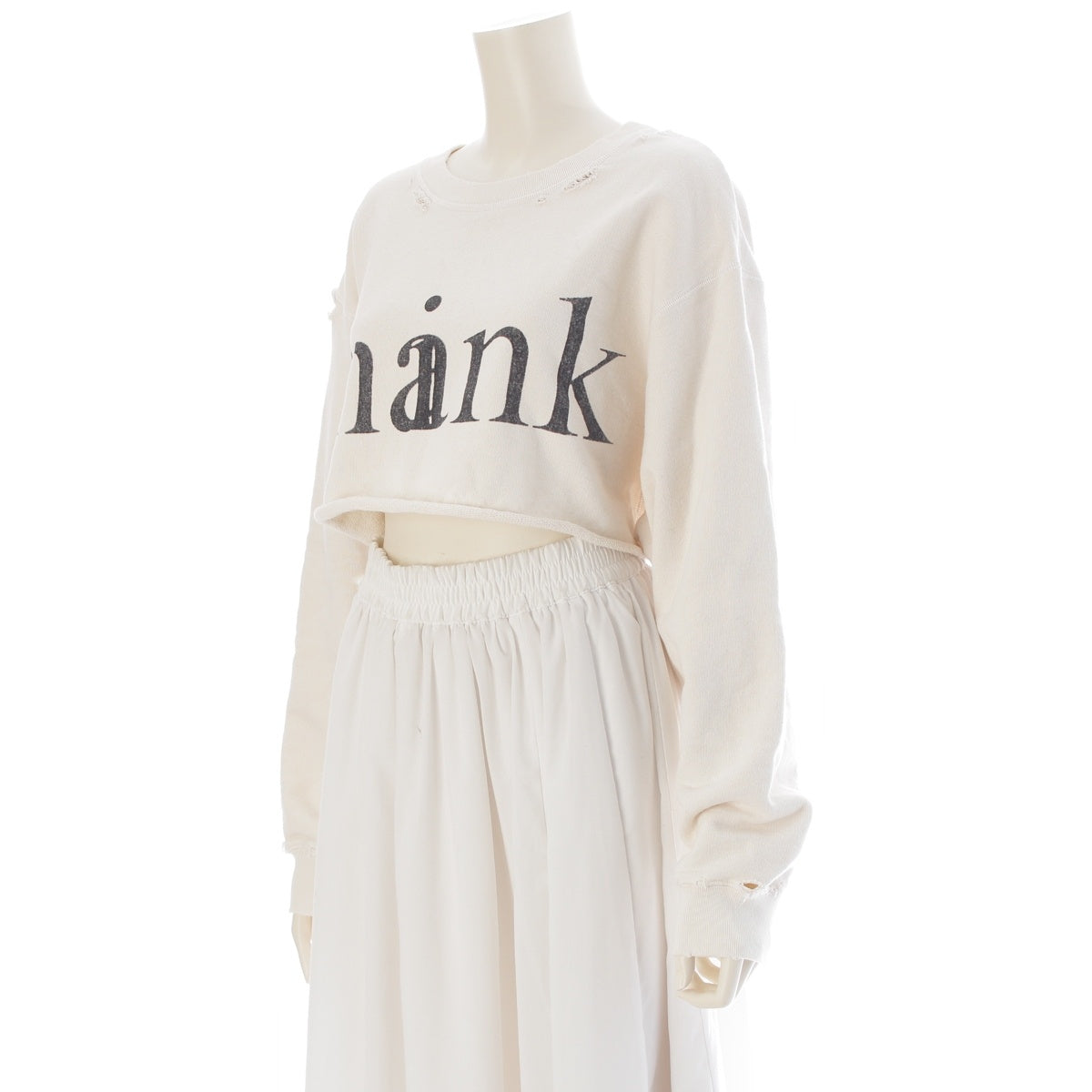 GUCCI cotton cropped sweat tops 636058 white