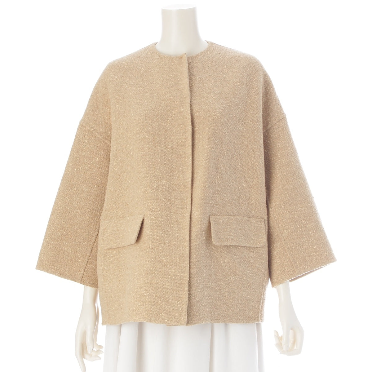 Drawer wool Tweed hook No color jacket 6522-299-0712 beige 36