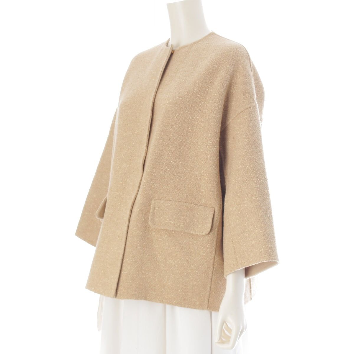Drawer wool Tweed hook No color jacket 6522-299-0712 beige 36