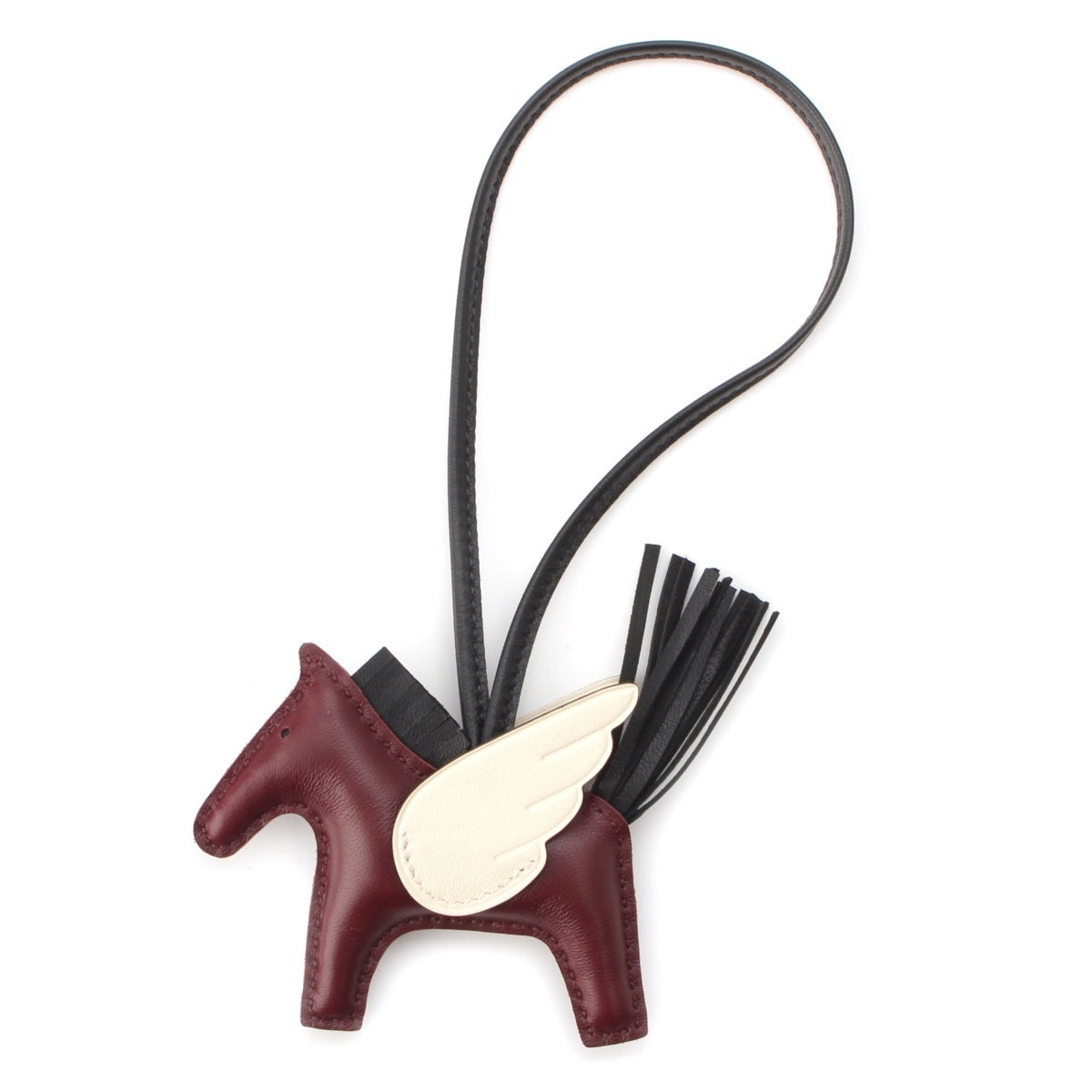 HERMES Rodeo Pegasus PM charm Agneau Milo Bag Charm H083010CADY Terra x Noir x Cre