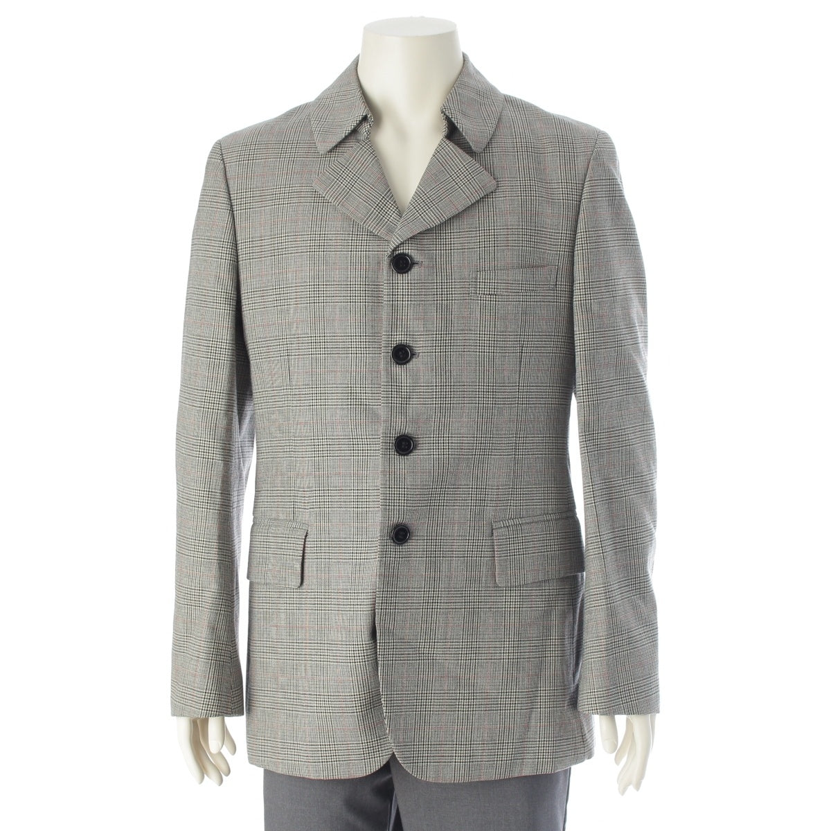 COMME des GARCONS HOMME PLUS wool Houndstooth 4B Jacket PC-J054 gray M