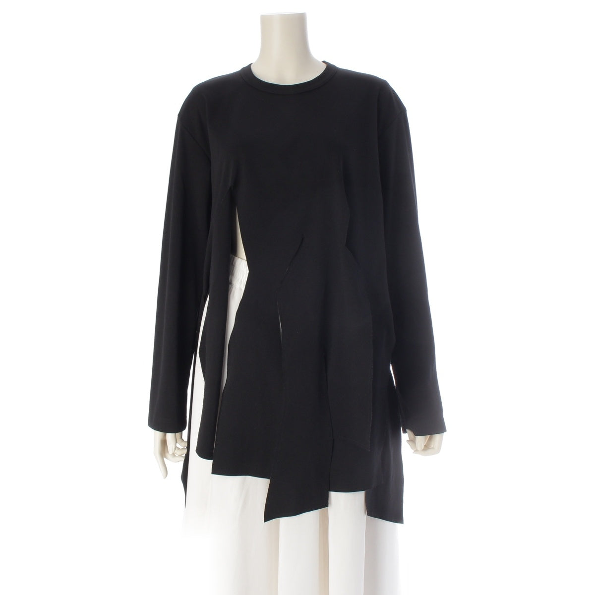 COMME des GARCONS Asymmetrical Cutting Design Long Sleeve Cut tops GN-T009 black L