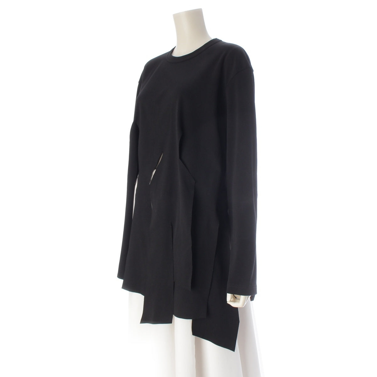 COMME des GARCONS Asymmetrical Cutting Design Long Sleeve Cut tops GN-T009 black L
