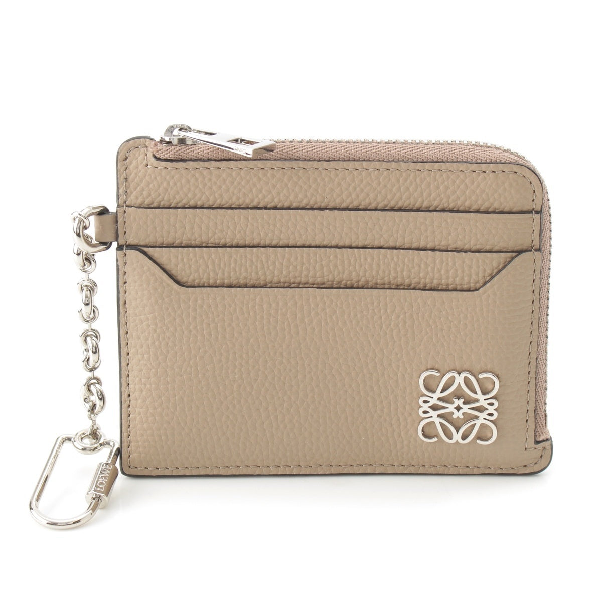 LOEWE anagram leather Square Card Case Coin Pocket Chain Gurege