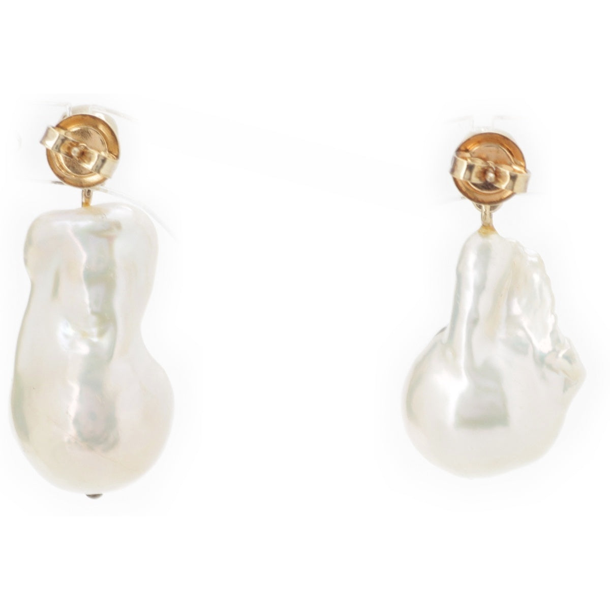 BOTTEGAVENETA SV925 Gold Plated Animal Pearl Pierce jewelry white