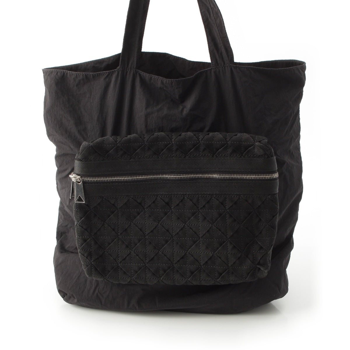 BOTTEGAVENETA INTRECCIATO Nylon Eco Handbag black