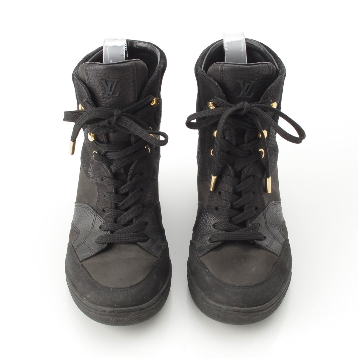 LOUIS VUITTON Monogram Clifftop sneakers shoes black 36 1/2