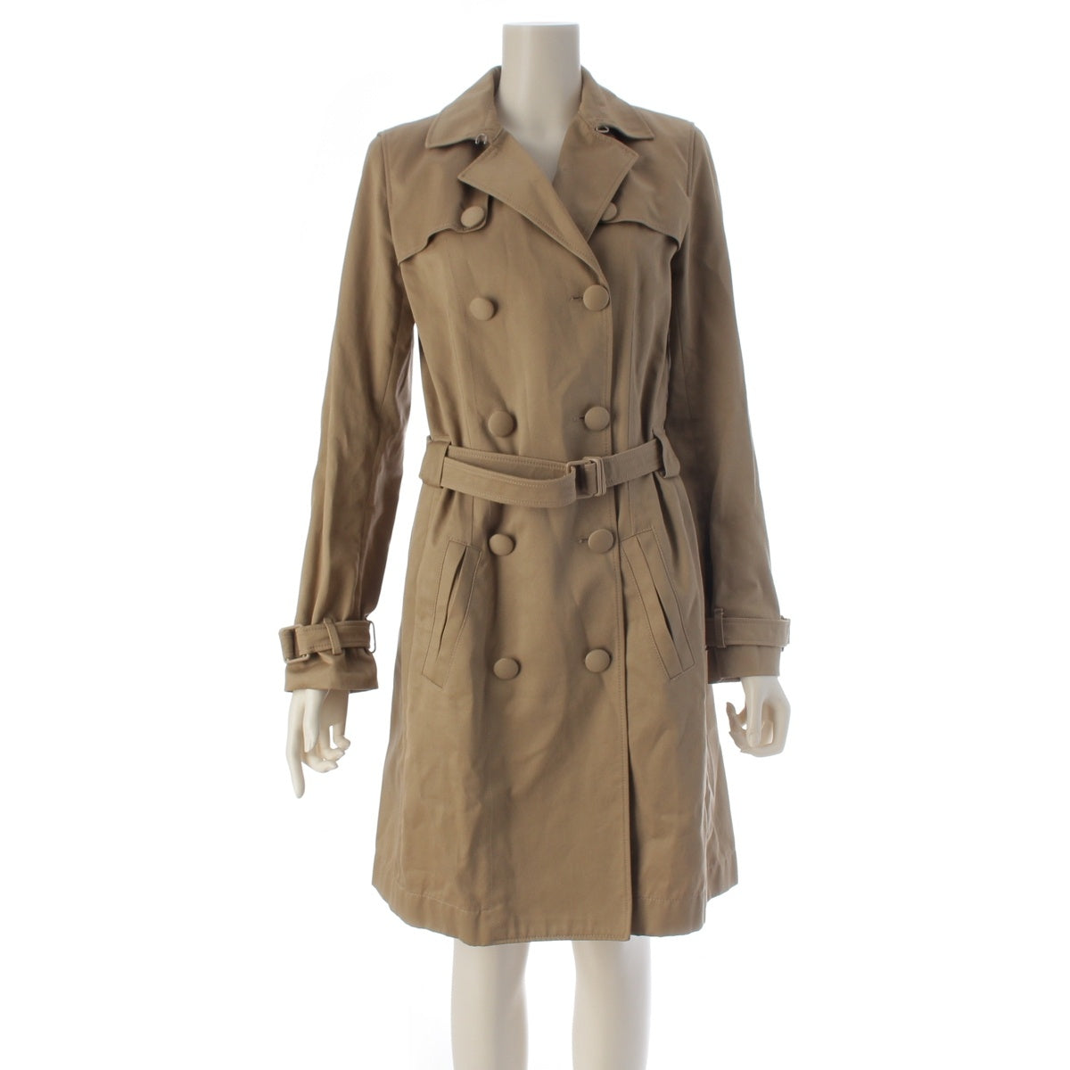 BALENCIAGA RESORT BY nicolas ghesquière Double-breasted long coat with walnut buttons outer 213535 beige 36