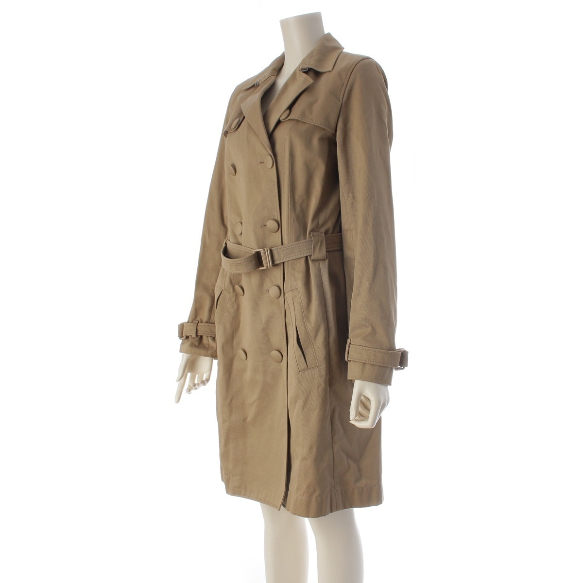 BALENCIAGA RESORT BY nicolas ghesquière Double-breasted long coat with walnut buttons outer 213535 beige 36