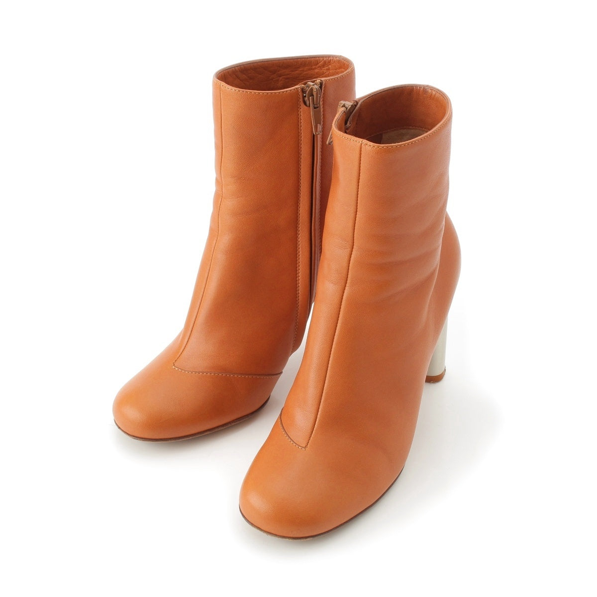 CELINE BAMBAM Metal heel boots, ankle shoes Booties tan brown 36.5