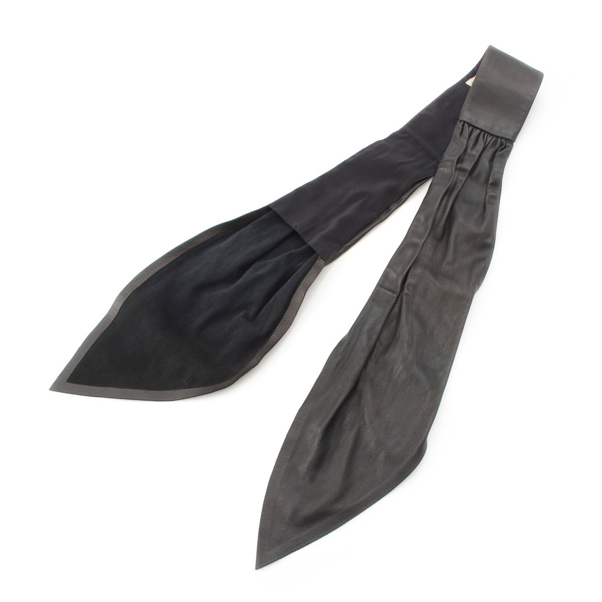 BALENCIAGA BY Nicolas Ghesquière leather scarf black
