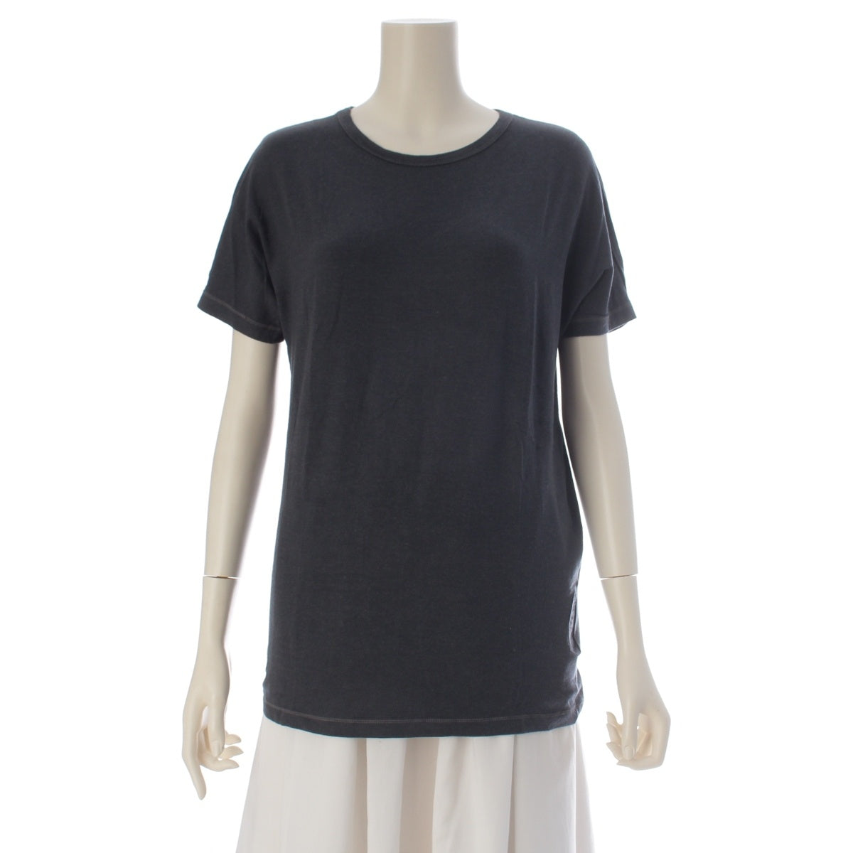 VERSACE Cotton nylon Medusa embroidered design short-sleeved shirt Cut tops gray 54