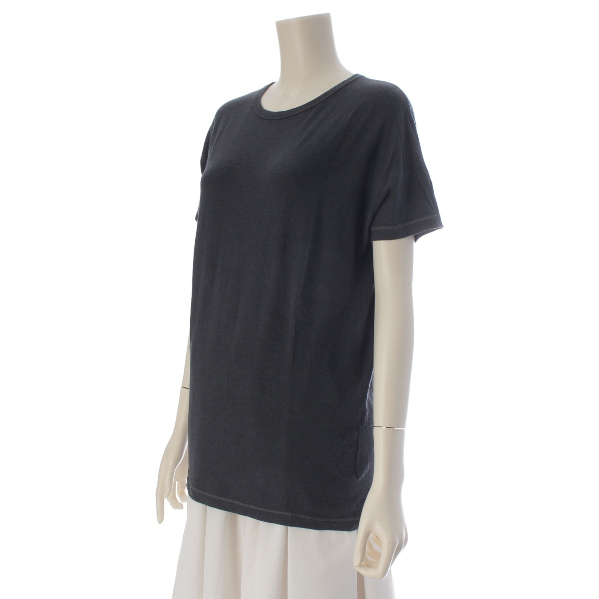 VERSACE Cotton nylon Medusa embroidered design short-sleeved shirt Cut tops gray 54