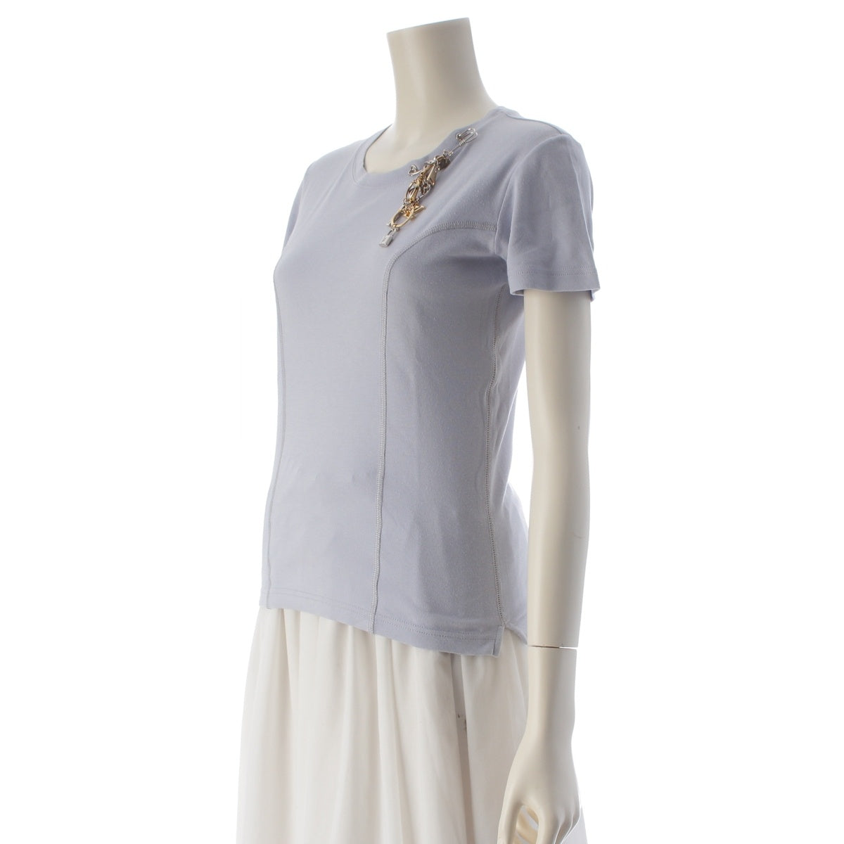 LOUIS VUITTON cotton With charm Short sleeve T-shirt tops blue S