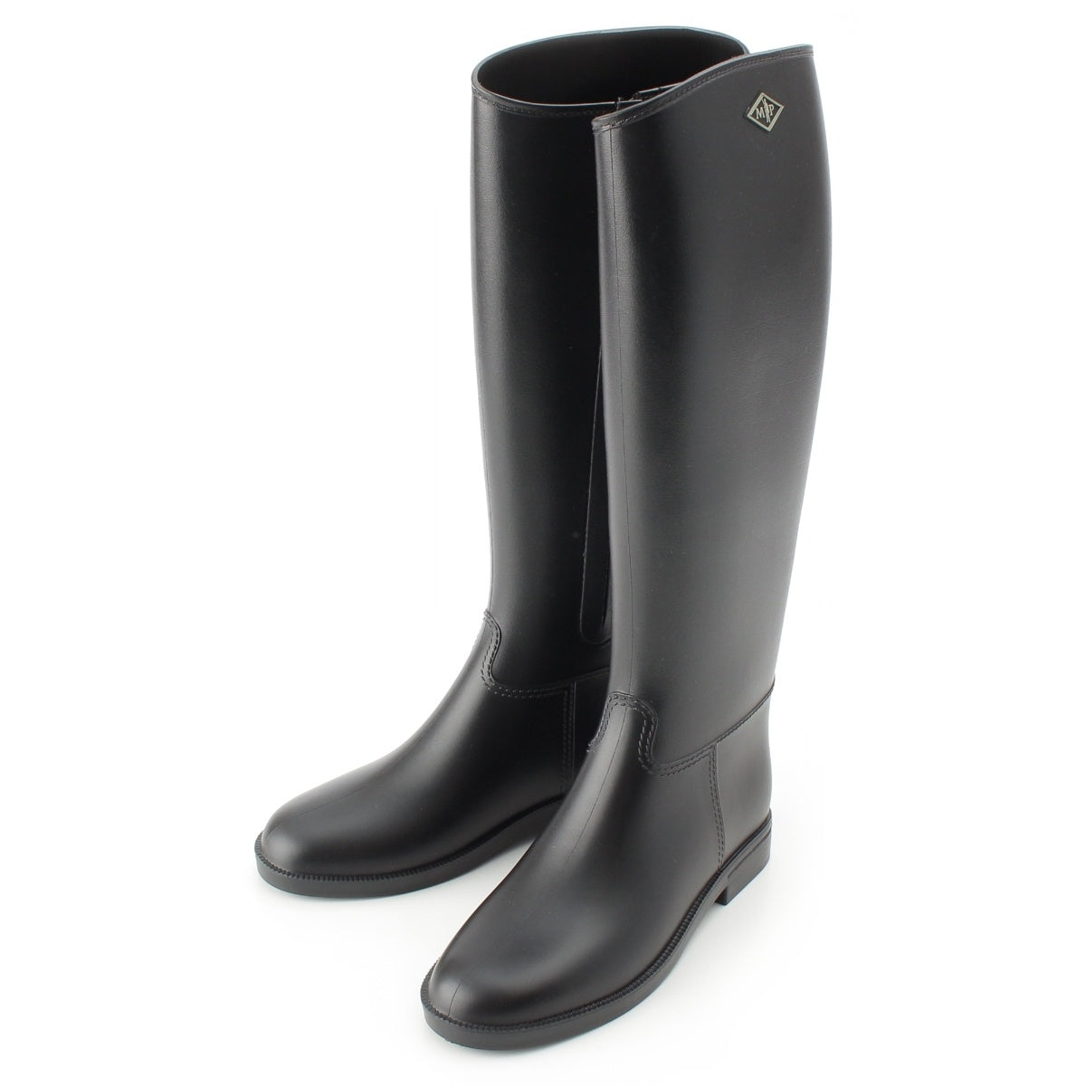 Mackintosh leather logo long boots black S