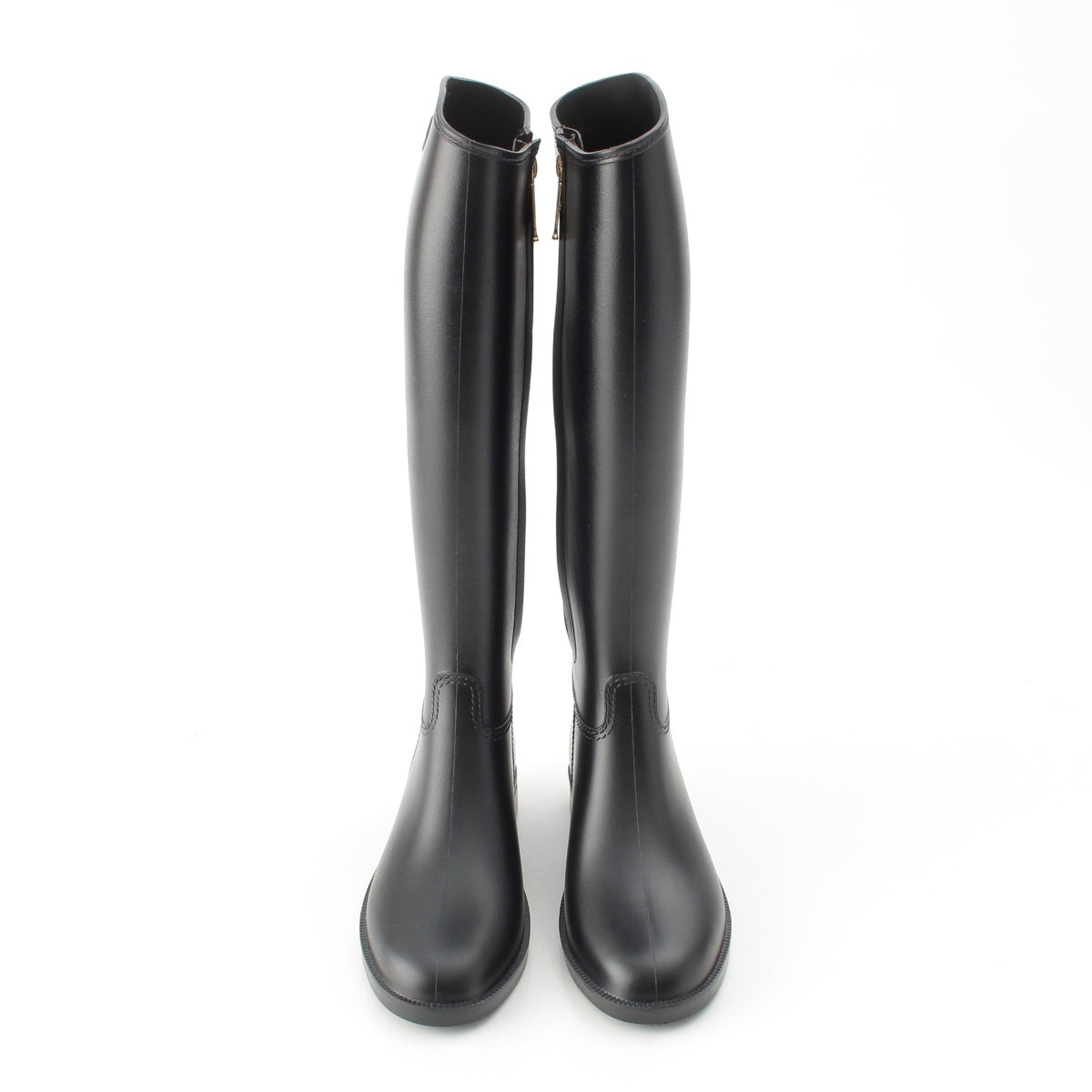 Mackintosh leather logo long boots black S